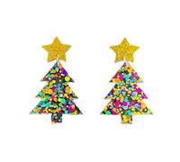 Joyería Delicada Pendientes De Lentejuelas Árbol Navidad Tendencia Vintage Temperamento Regalos Para Niñas Y Mujeres Tachuela Brillante Para Niñas 2023