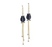 Joyería, Flores De Tulipán Azul Con Incrustaciones De Borlas De Circonita Pendientes Hipoalergénicos Colgantes Joyería De Lujo Para Mujeres Damas Niñas Casarse Cumpleaños Regalos De Navidad