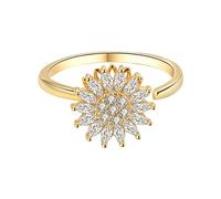 Joyería giratoria ajustable para mujer, plata 925, diseño abierto, ajustable, para alivio de la mujer, One Size, como se describe, como se describe