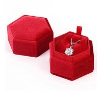 Joyería Hexagon Joya vintage Box de terciopelo Caja de anillo de terciopelo Beerador Beerer Box Box para empaquetar la caja de regalo de la joyería, Organizador de joyería al por mayor (caja de anillo