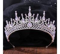 Joyería para el cabello Corona Tiaras para mujer Color plateado Moda Púrpura Lila Cristal Rhinestone Tiara Coronas Reina Reyes Princesa Boda Accesorios para el cabello Diademas nupciales, 1305
