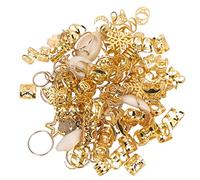 Joyería para el Cabello para Accesorios de Trenzas, 110 Piezas Anillos de Cuentas para el Cabello Colgantes de Rastas de Bricolaje Accesorios para Decoración del Cabello para