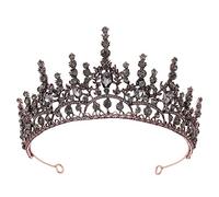 Joyería para el cabello, tiaras de corona para mujer, estilo vintage, color negro, con diamantes de imitación, coronas para novia, reina, princesa, accesorios para el cabello, elegante tiara diadem,
