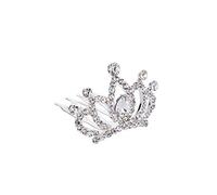 Joyería para el cabello Tiaras de corona para mujeres 1 pieza Hermosa mini tiara Flor de rosa Cristal Rhinestone Princesa Corona Peine para el cabello Niños Niñas Joyería para el cabello pequeña (4)