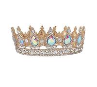 Joyería para el cabello Tiaras de corona para mujeres Tiaras y coronas Diademas Accesorios para el cabello de boda de compromiso para mujeres Tocado de joyería de corona vintage (Yq2015)