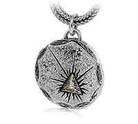 Joyería para hombre, collar con colgante de ojo de dios gótico en plata de ley S925.