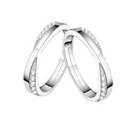 Joyería para mujer, cuarzo, anillo de plata de ley 925, para mujer, plata de ley, cinta de Möbius, ajustable, popular para pareja, unisex, hermana, San Valentín, Réglable, Plata de ley S925, Zirconia