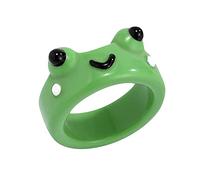 Joyería para mujeres y niñas, joyería de polímero animal, anillos de verano, anillos de viaje de resina, anillo de promesa, rosa, talla única, algodón, Sin piedras preciosas