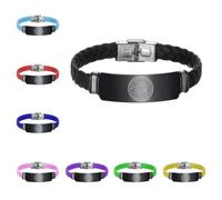 Joyería religiosa de los siete arcángeles - Pulsera simbólica de silicona con diseño de Cristo Sigil 7 ángeles Michael/Gabriel/Uriel/Rafael, protección divina, pulsera simbólica, guía espiritual del