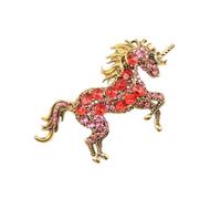 Joyería única con forma de unicornio, cómodo de llevar, versátil, decoración de bolsas, abrigos, broche de unicornios de aleación, One Size, como se describe