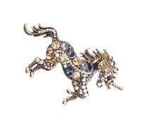 Joyería única con forma de unicornio, cómodo de llevar, versátil, decoración de bolsas, abrigos, broche de unicornios de aleación, One Size, como se describe