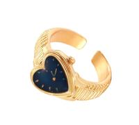 Joyería única geométrica ajustable en forma de corazón con apertura elegante y llamativa para el uso diario de corazón vintage, talla única, como se describe, como se describe