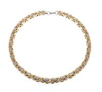 Joyería Urbana De Motociclista Bizantino Mecánico Collar De Cadena Pesada Y Flexible De Doble Eslabón En Tonos Dorado Y Plateado Para Hombres Y Adolescentes De Acero Inoxidable De 24 Pulgadas