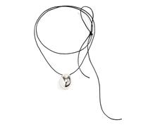 Joyería vintage simple cadena de metal con nudo geométrico, collar de moda, accesorio apilable, cadenas de clavícula, collar casual