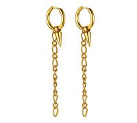 Joyerías de moda para hombres aretes redondos finos acero inoxidable 316L para novios colgante cono cadenas largas joyerías preciosas para padres piercing de orejas hipoalergénicos
