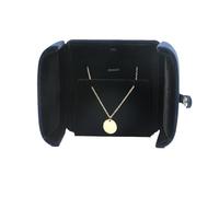 Joyero azul oscuro doble abierto, regalo sorpresa de San Valentín, cumpleaños para Collares, Anillos y Relojes(10x10x3cm)