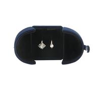 Joyero azul oscuro doble abierto, regalo sorpresa de San Valentín, cumpleaños para Collares, Anillos y Relojes(6.5x6.5x5cm(2))