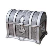 Joyero clásico rectangular de metal vintage, caja de almacenamiento decorativa for accesorios de mujeres y niñas, estilo antiguo con medidas de protección, caja fácil de transportar.(2,10.5 x 7.5 x 7.