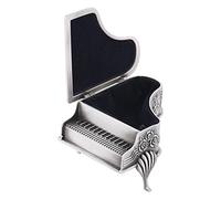 Joyero de aleación de Zinc, Caja organizadora con diseño Vintage Tallado Estilo Piano y Flor de Rosa for Almacenamiento de Joyas