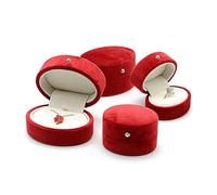 Joyero de franela roja, caja premium for anillos boda, ideal for parejas, con embalaje for pendientes y colgantes, for propuestas compromisos