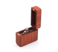 Joyero de madera con soporte Interior suave for recoger joyas, organizador de joyas con ranura individual/doble, Estilo Vintage Para Boda, Propuesta,Compromiso(Color-B)