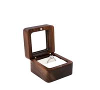 Joyero de madera con soporte Interior suave for recoger joyas, organizador de joyas con ranura individual/doble, Estilo Vintage Para Boda, Propuesta,Compromiso(8YY804337-2)