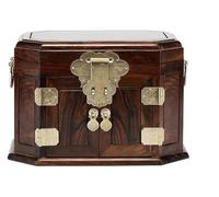 Joyero De Madera Para Mujer, Joyero Para Mujeres, Caja de almacenamiento de madera de caoba multicapa for el hogar, organizador de joyas(B)