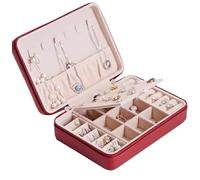 Joyero for mujer, joyero de viaje, joyero portátil, caja de almacenamiento de joyas, caja de almacenamiento for aretes, collares, anillos, caja de almacenamiento, organizador divisor extraíble, organi