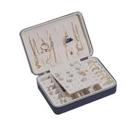 Joyero for mujer, joyero de viaje, joyero portátil, caja de almacenamiento de joyas, caja de almacenamiento for aretes, collares, anillos, caja de almacenamiento, organizador divisor extraíble, organi