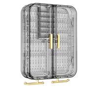 Joyero Organizador de pared - Estante de exhibición montado en la pared, almacenamiento funcional de joyas, collar y percha para pendientes, organizador que ahorra espacio para anillos, pulseras y