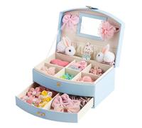Joyero para mujer,Porta pendientes con doble capa | Gran Organizadora De Joyas - para Pendientes, Collares, Chicas, Mujeres, Boda, San Valentín, Cumpleaños, Hogar, Dormitorio, Armario, Tocador