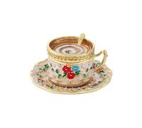 Joyero para tazas, soporte floral con con bisagras y acento de piedra para almacenamiento de joyas pequeñas en tocador, decoración de estante, caja decorativa para baratijas, soporte para tazas