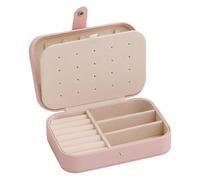 Joyero Pequeña, Portátil Jewelry Organizer para Mujer, Joyero Pequeño para Mujeres, Cajas Pequeño para Joyas para Anillos, Pendientes, Collares, Pulseras, Aretes- Rosa