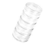 Joyero redondo transparente, organizador de joyas con múltiples compartimentos para aretes, anillos y brochas de maquillaje, cabe perfectamente en el equipaje o bolso, ideal para viajes, familia