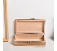 Joyero retro, caja de madera para anillos y collares, contenedor de almacenamiento de paulownia hecho a mano, organizador de escritorio de madera natural, caja bohemia vintage (carbono)