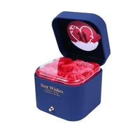 Joyero rosa, caja joyero rosa | Estuche para pendientes con 9 para siempre | Vitrina para joyas, joyero, estuche para collar para ceremonia de boda