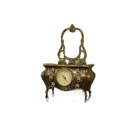 Joyeros Con espejo, tocador, caja organizadora de joyas multifuncional, caja con reloj retro, caja for guardar joyas for el Día de la Madre Cajas Y Organizadores(Gold)
