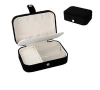 Joyeros Mujer Organizador Caja de almacenamiento joyas boda personalizada, caja joyería viaje portátil, regalos for damas honor, estuche collares y pendientes(Black,Gold Glitter Text)