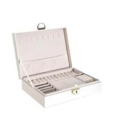 Joyeros Mujer Organizador Joyero de 1, 2 o 3 capas con cerradura sencilla, portátil, for guardar joyas y exhibirlas(Diamond-shaped single-layer White)