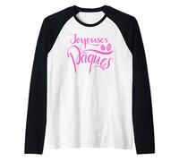 Joyeuses Pâques Francés Pascua Hombres Mujeres Niño Niño Niña Camiseta Manga Raglan
