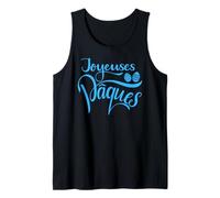 Joyeuses Pâques Francés Pascua Hombres Mujeres Niño Niño Niña Camiseta sin Mangas