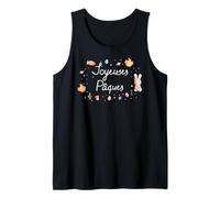 Joyeuses Pâques Francés Pascua Hombres Mujeres Niño Niño Niña Camiseta sin Mangas