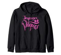 Joyeuses Pâques Francés Pascua Hombres Mujeres Niño Niño Niña Sudadera con Capucha