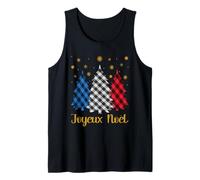 Joyeux Noel - Árbol de Navidad con Bandera Francesa a Juego Camiseta sin Mangas