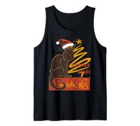 Joyeux Noel Le Chat Noir con Árbol de Oro estilizado v2 Camiseta sin Mangas