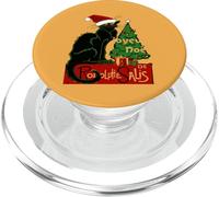 Joyeux Noel Le Chat Noir Parodia con Yule Tree v2 PopSockets PopGrip para MagSafe