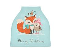 Joyeux Noël Renard Hibou Cubierta de Lactancia Materna Asiento de Bebé Cubierta de Cochecito Transpirable Carros de La Compra Cubierta para Niños Niñas
