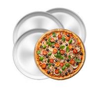 Joyfair Bandeja para pizza de acero inoxidable, 4 unidades, 30 cm