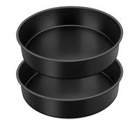 Joyfair Juego de 2 moldes redondos antiadherentes para tartas con núcleo de acero inoxidable, 25 cm, para Navidad, cumpleaños, bodas, no tóxicos y saludables, fáciles de limpiar