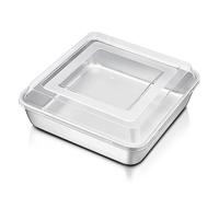 Joyfair Juego de moldes cuadrados con tapa, 23,5 cm